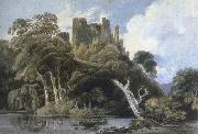 berry pomeroy castle,devon Thomas Girtin